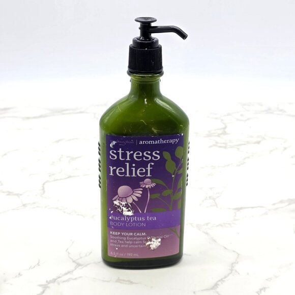 Bath & Body Works Aromatherapy Stress Relief Body Lotion Eucalyptus Tea Pump New - Picture 1 of 3